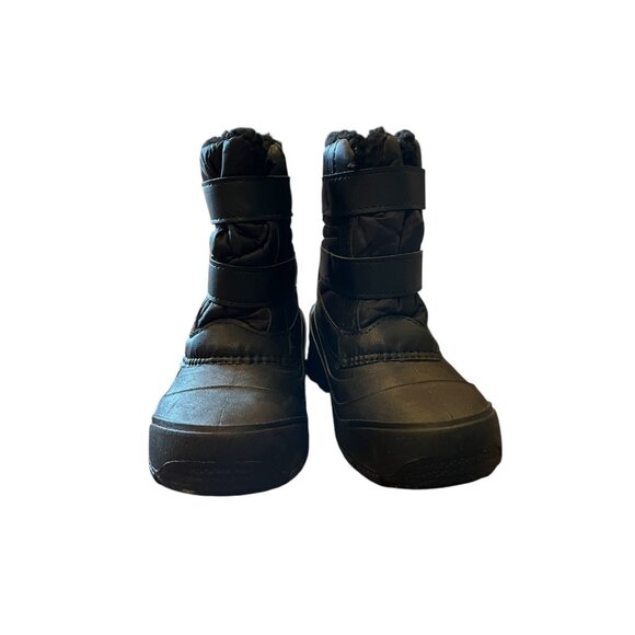 Girl's Pink and Black Snow Boots Size 13 - Picture 2 of 6